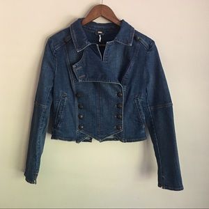Free People Denim Band Jacket